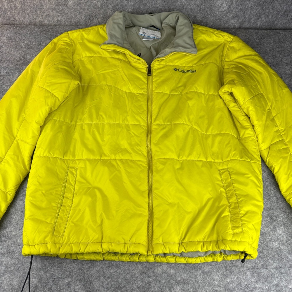 Columbia Interchange Yellow Puffer Jacket‎ Men's Size XL Insulated Outdoor